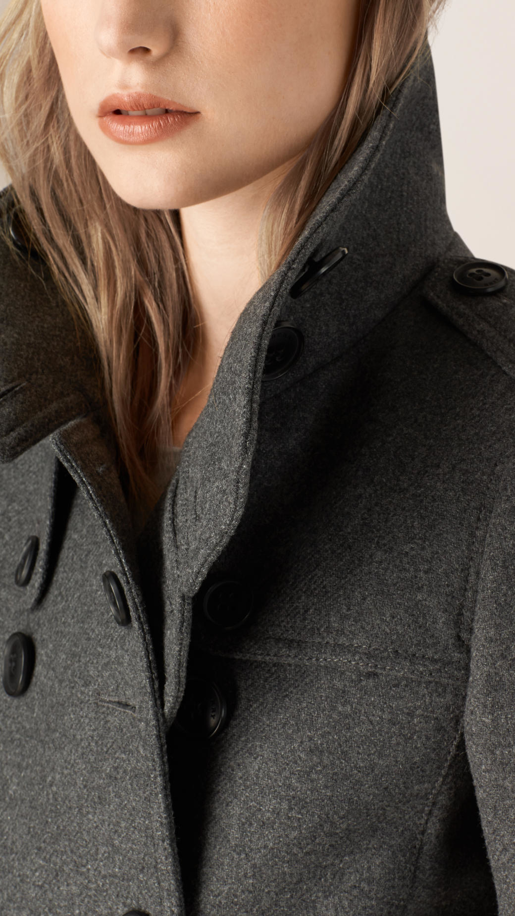 Burberry Wool and Cashmere-Blend Trench Coat in Gray Lyst
