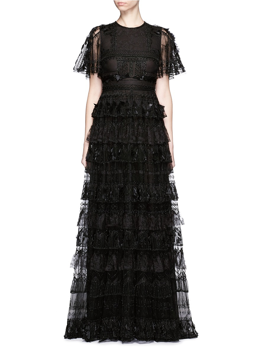 valentino black gown