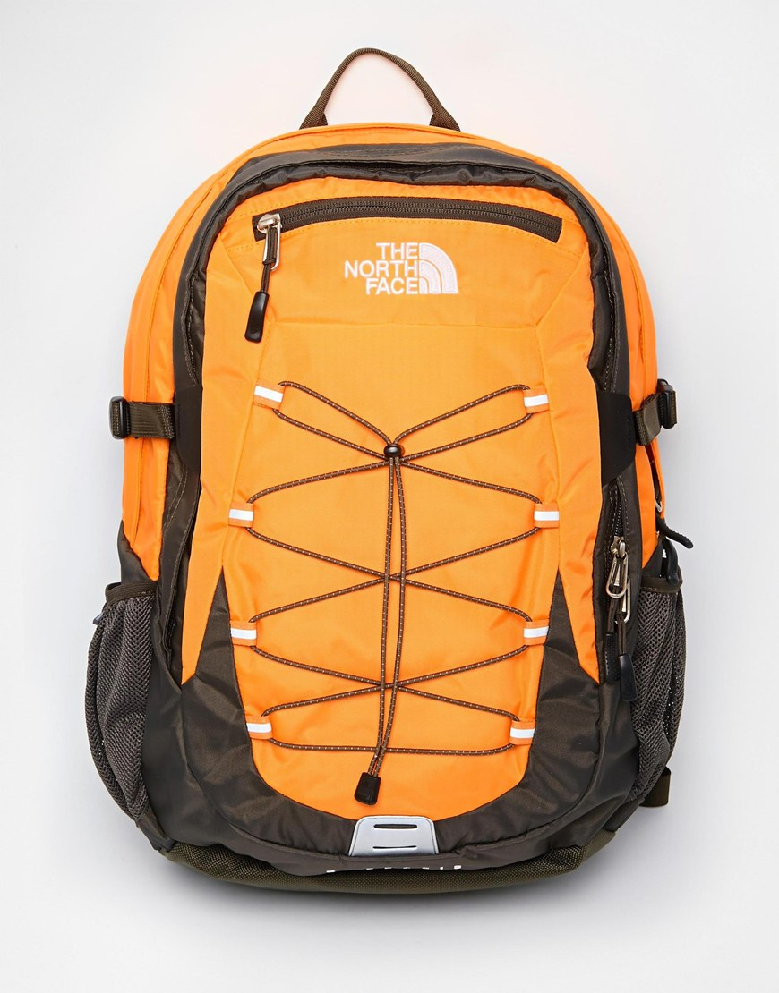 orange north face bag