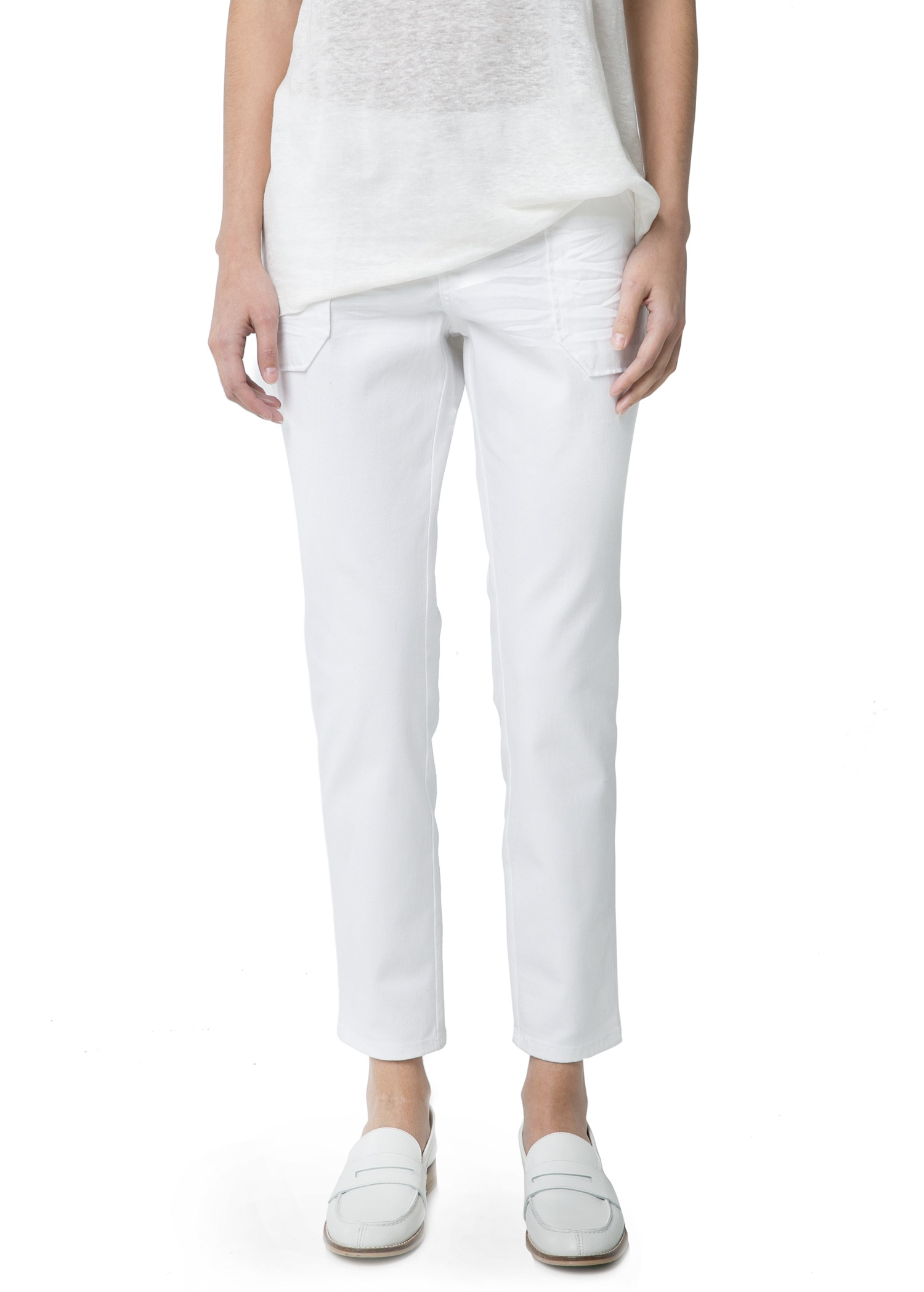 mango white pants