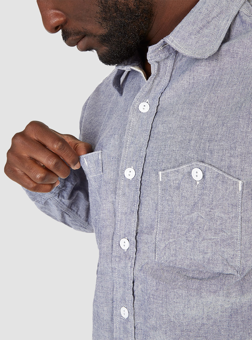 engineered garments work shirt chambray