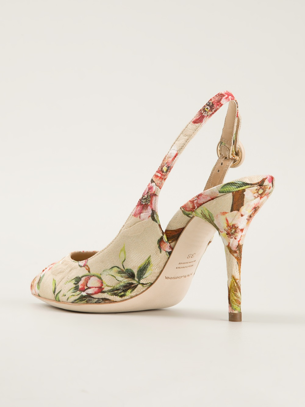 floral slingback shoes