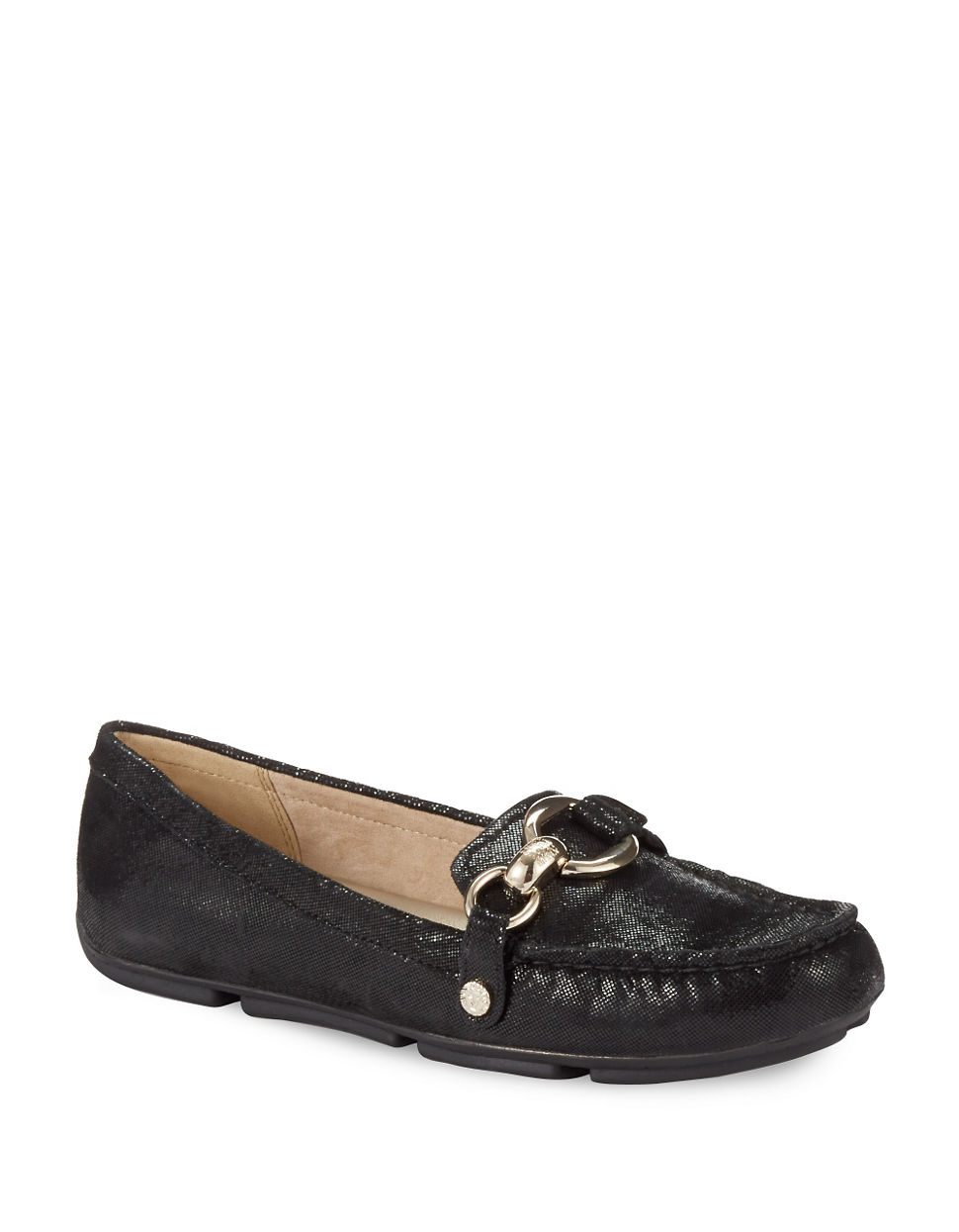 anne klein loafers black