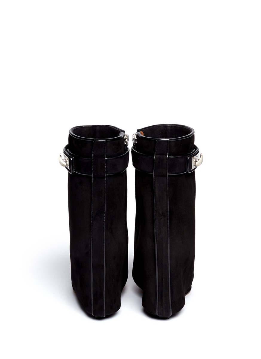 givenchy shark lock boots suede