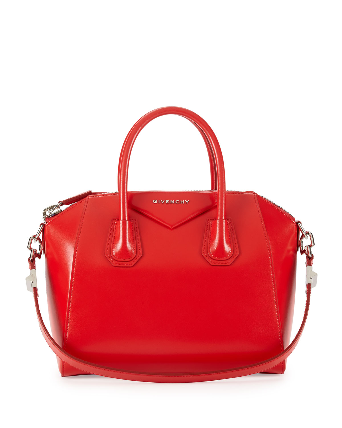Lyst - Givenchy Antigona Small Leather Satchel Bag in Red