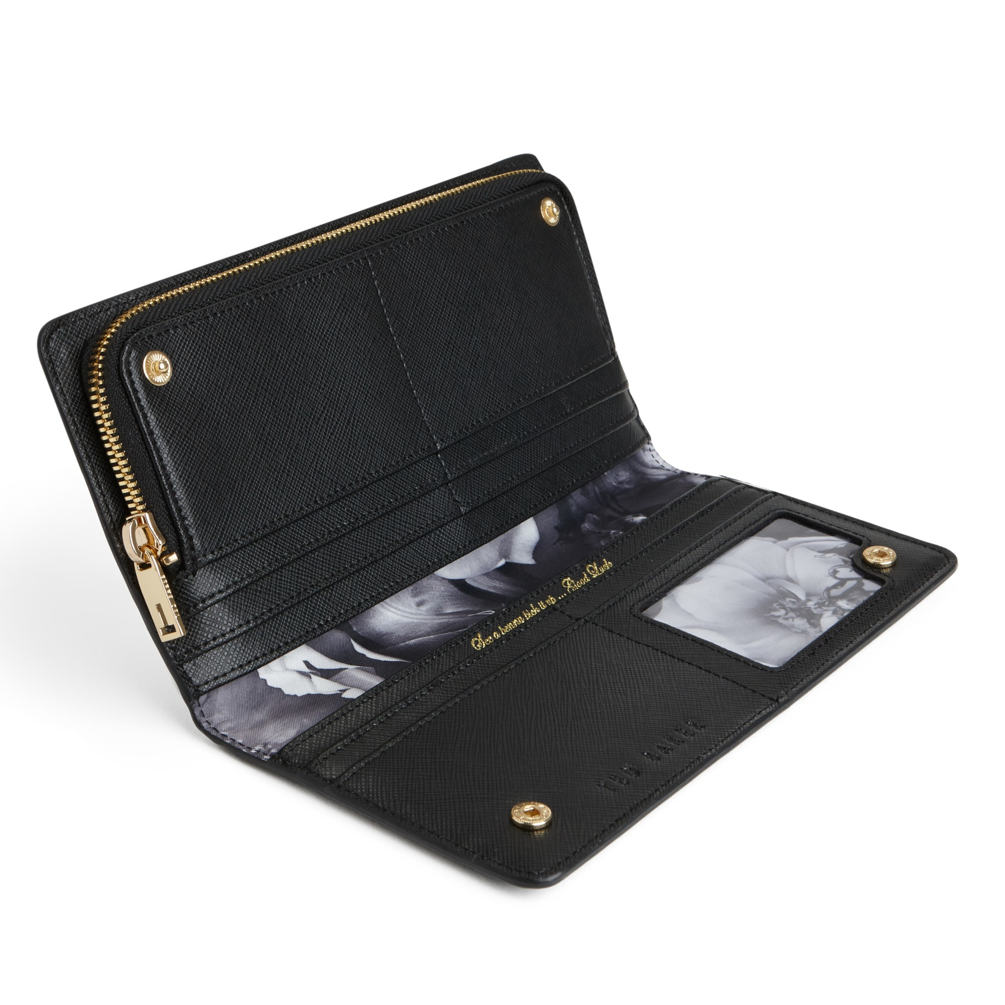 Ted Baker Alaniy Crosshatch Matinee Purse in Patent Black (Black) Lyst