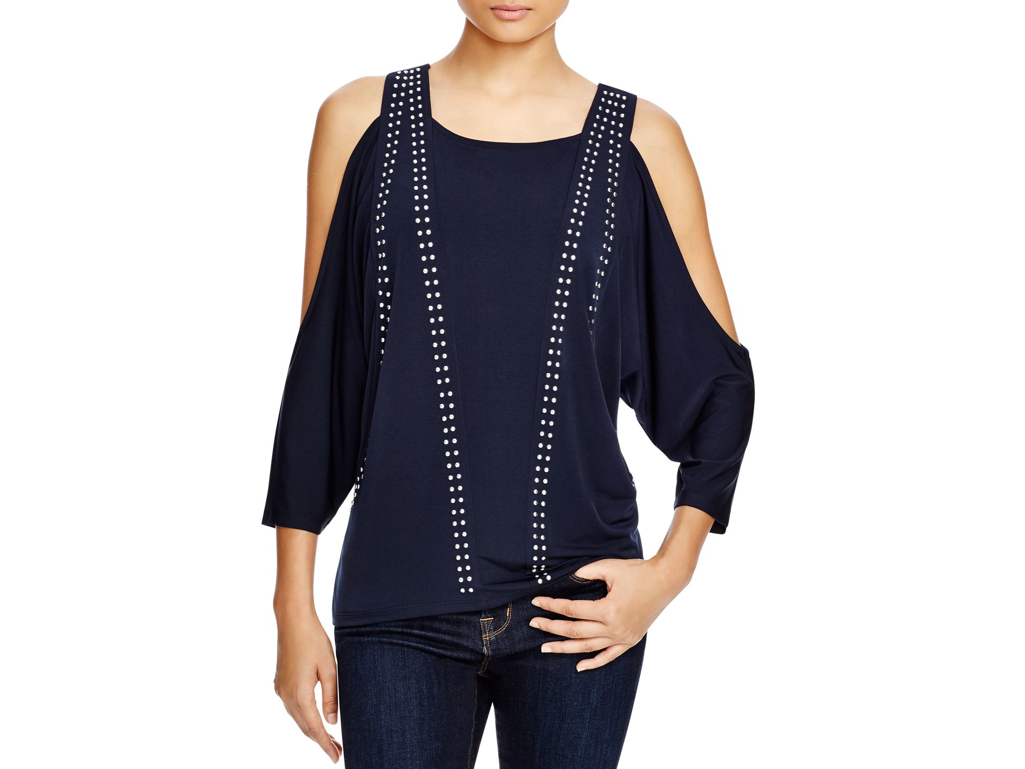 Michael Kors Cold Shoulder Blouse Outlet, SAVE 60%.