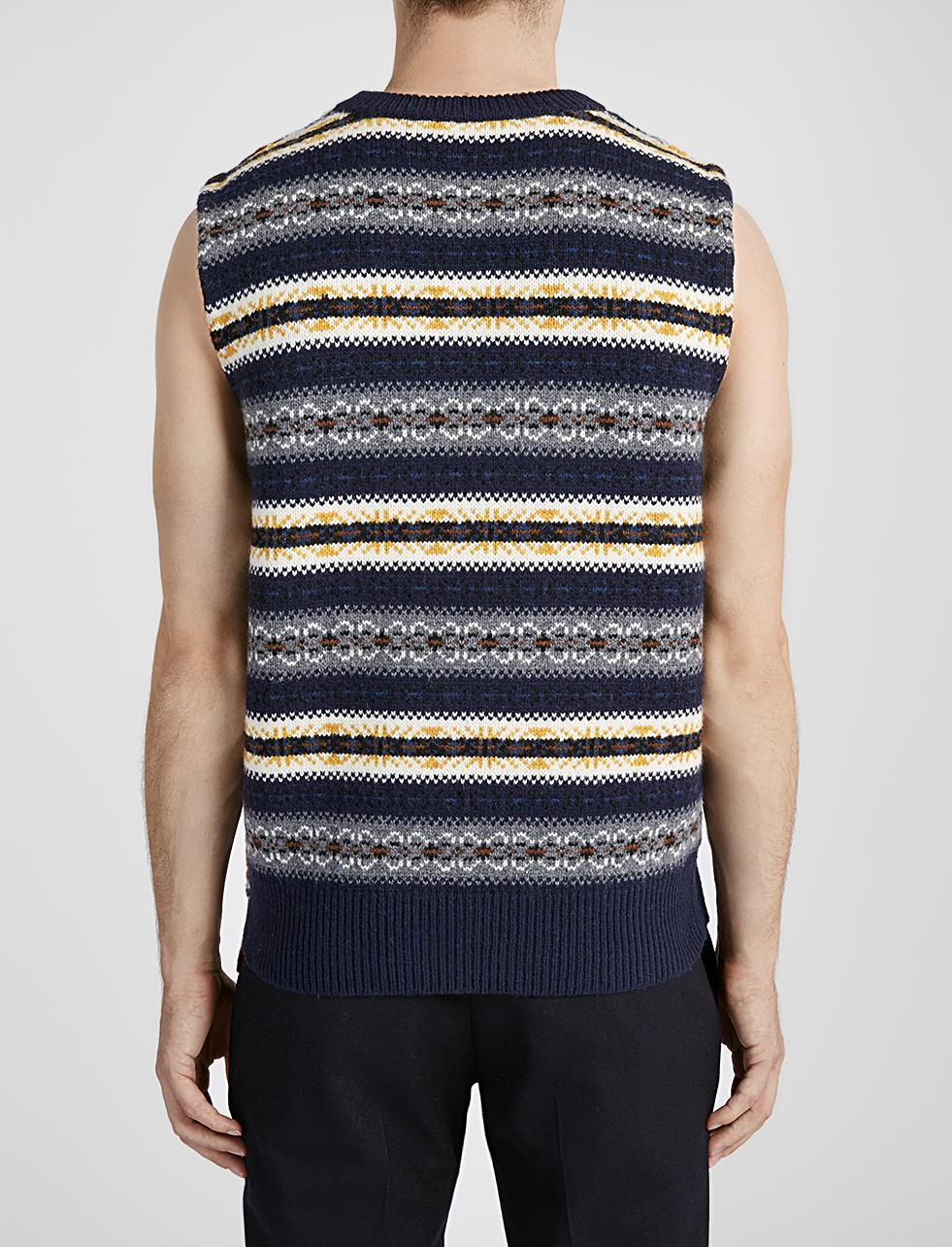 JOSEPH Wool Fair Isle Sleeveless Sweater for Men - Lyst