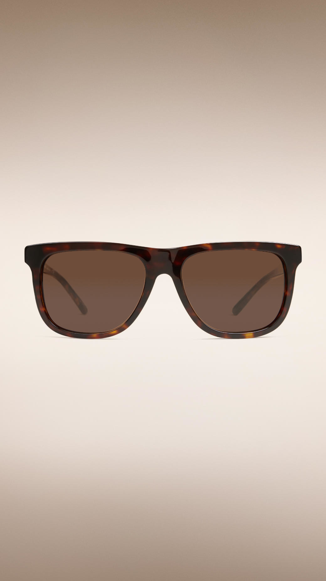 burberry check detail square frame sunglasses