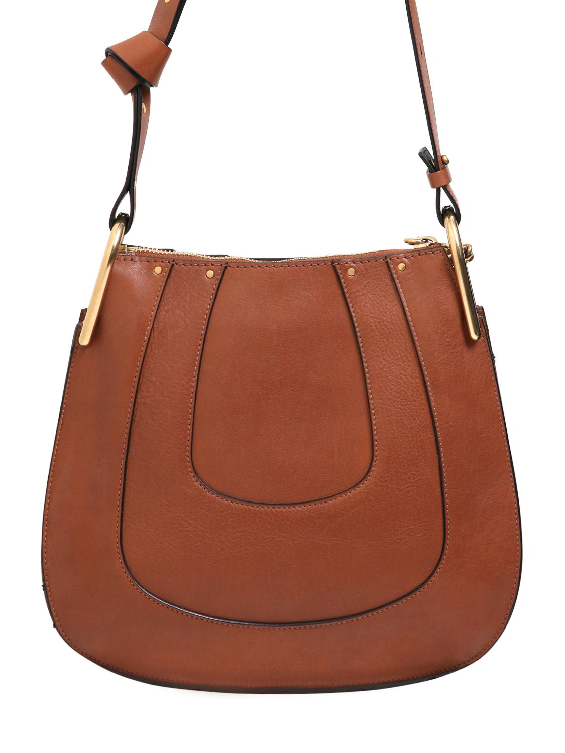 Chloé Small Hayley Smooth Leather Hobo Bag in Tan (Brown) - Lyst