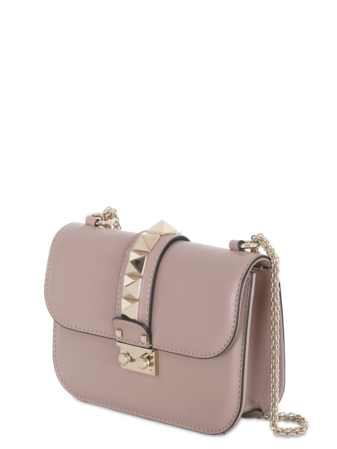 valentino lock small leather shoulder bag