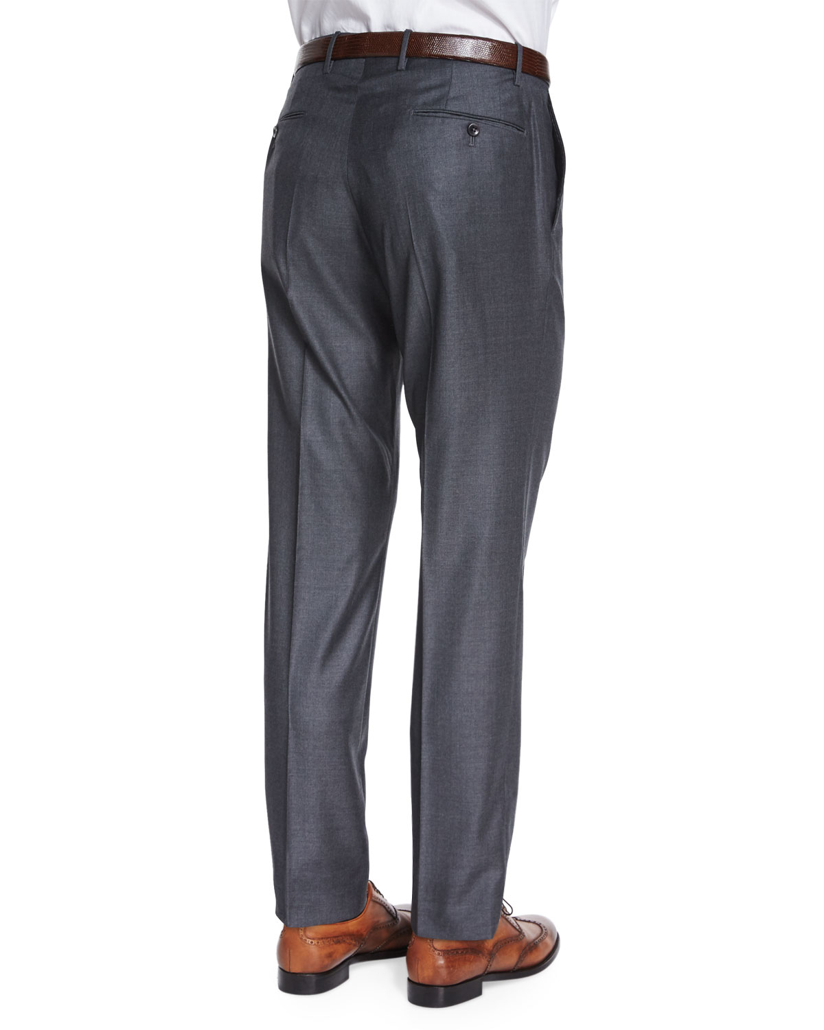 Incotex Super 150s Wool/cashmere Trousers in Gray for Men | Lyst