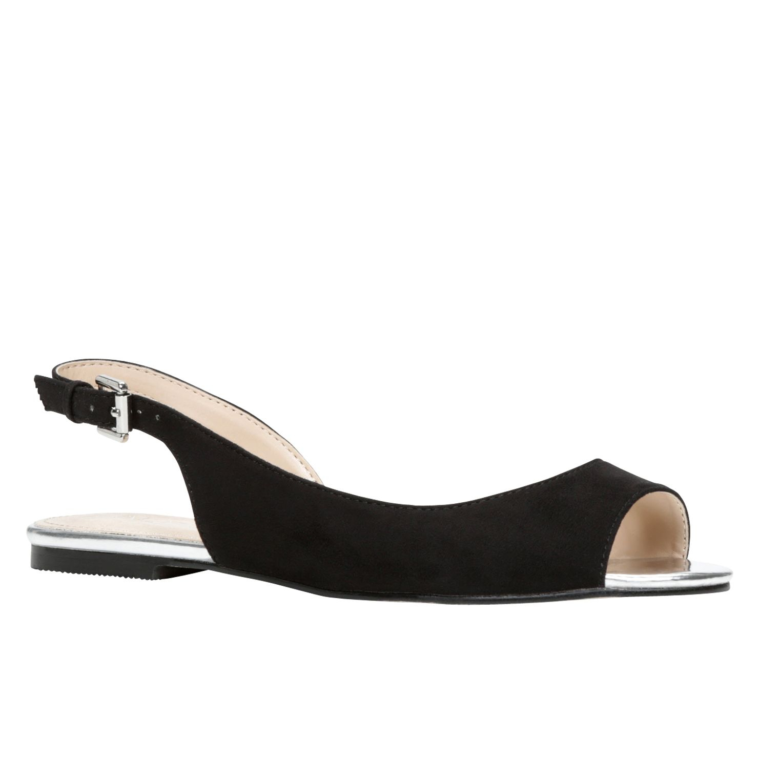 flat peep toe slingbacks
