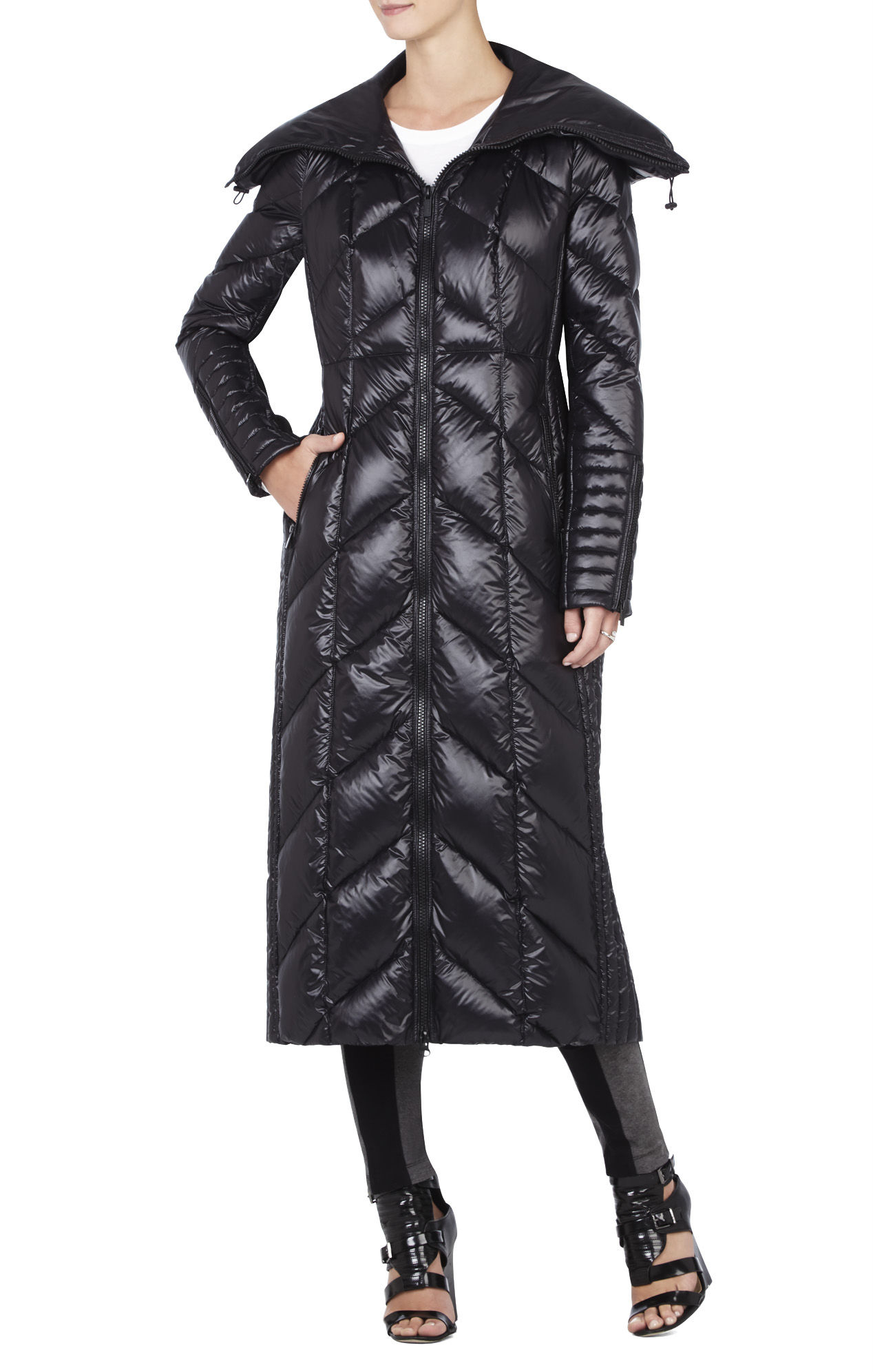 BCBGMAXAZRIA Rebecca Down Puffer Coat in Black Lyst