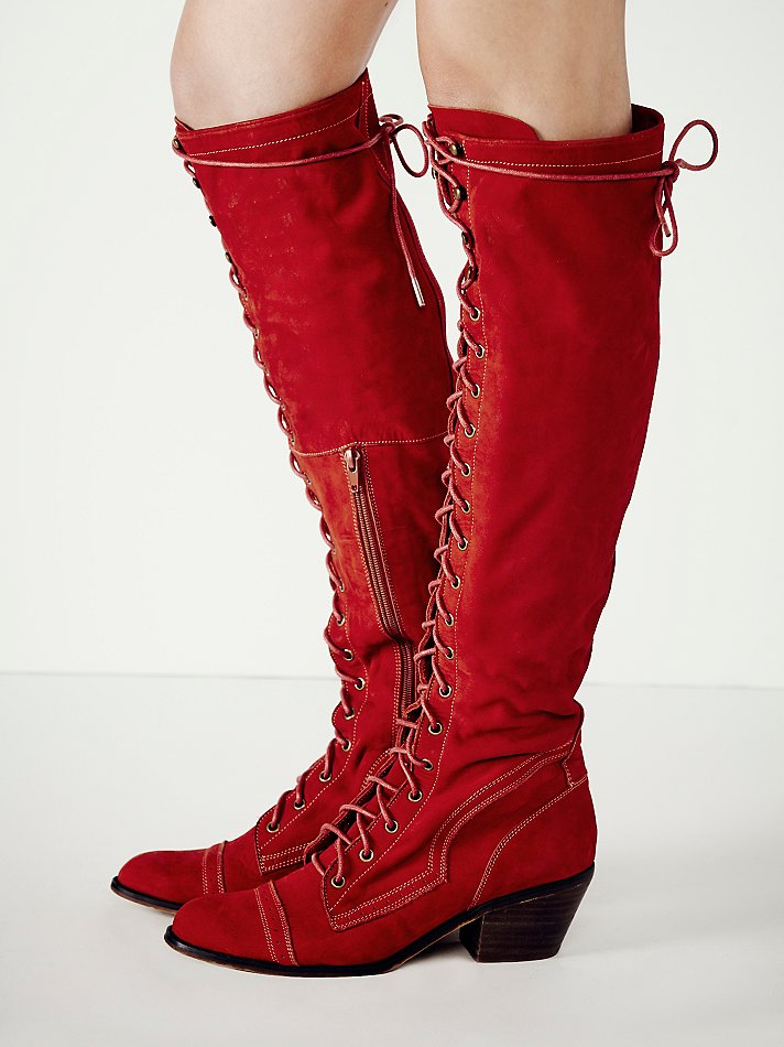 white shearling boots