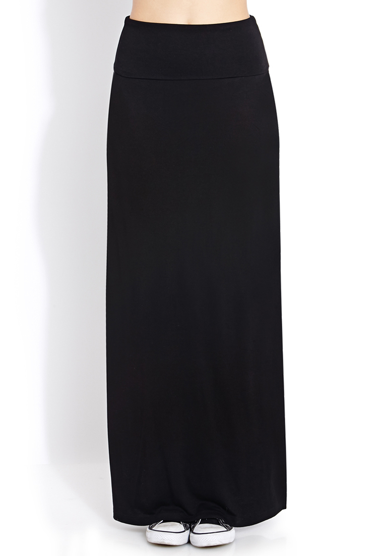 forever 21 black maxi skirt