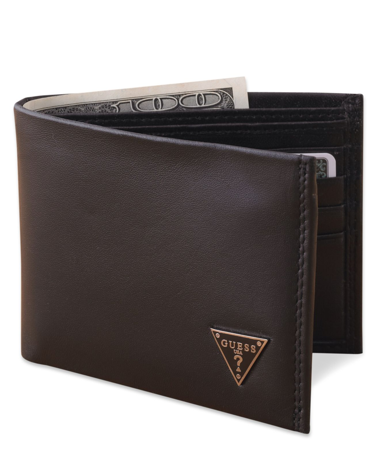 Guess Cruz Leather Bifold Wallet in Black for Men - Save 25% | Lyst