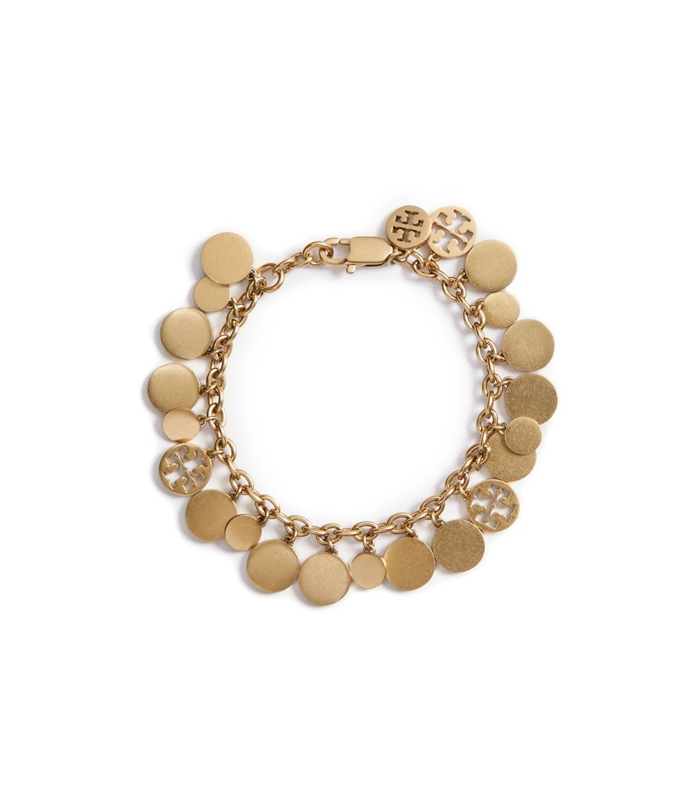 Tory burch Logo Charm Bracelet in Metallic Lyst