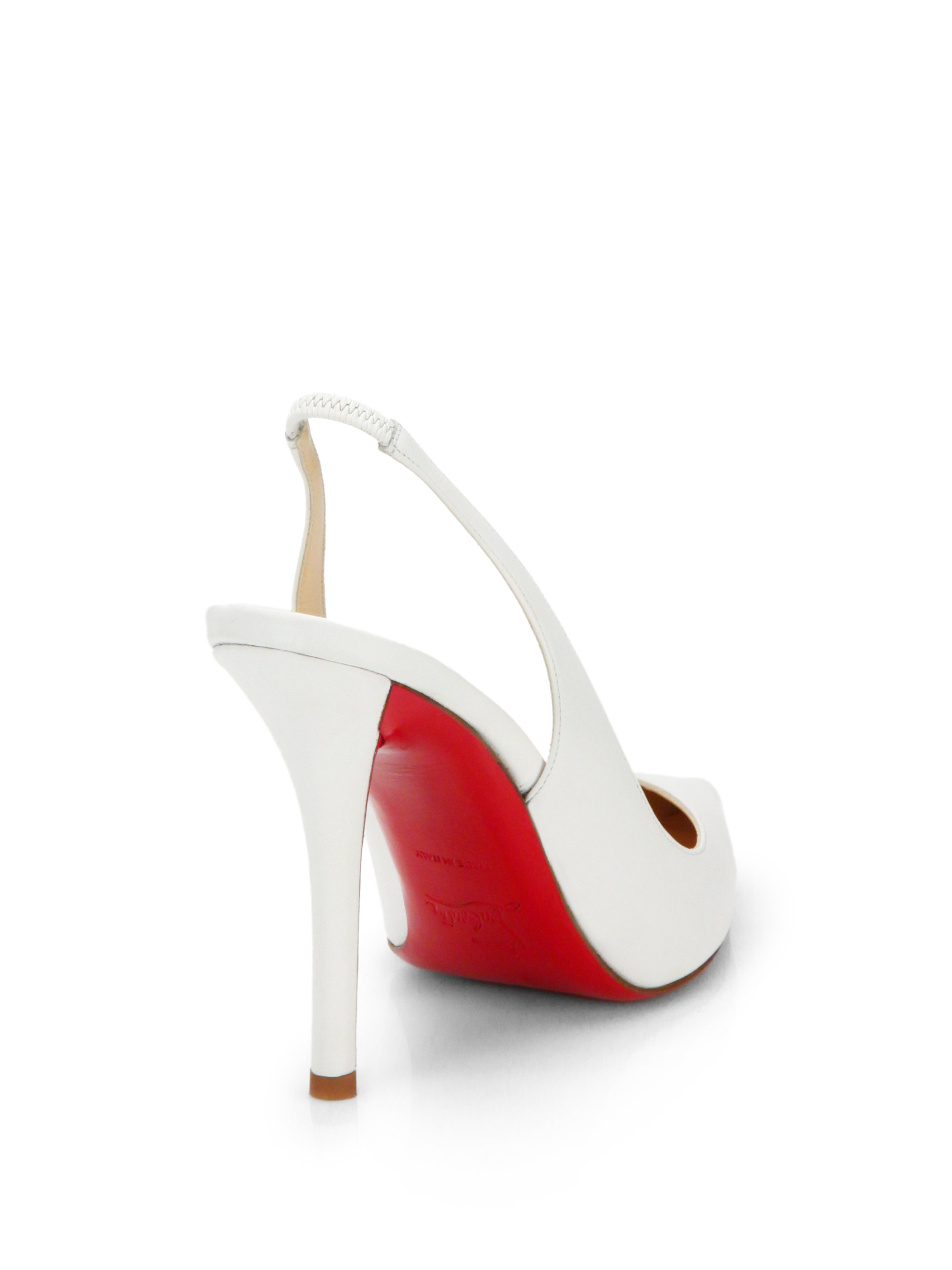 Christian louboutin Apostrophy Kid Leather Slingback Pumps in ...