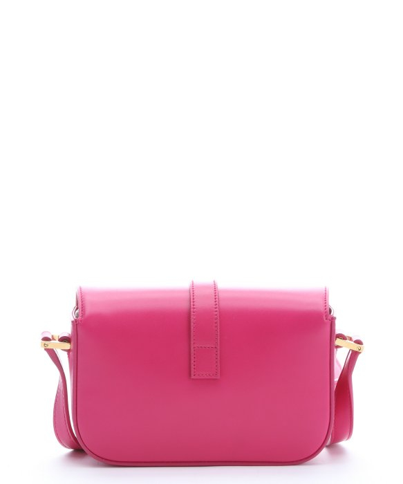 Lyst - Saint laurent Lipstick Fuschia Leather &#39;Ysl&#39; Logo Mini Crossbody Bag in Pink
