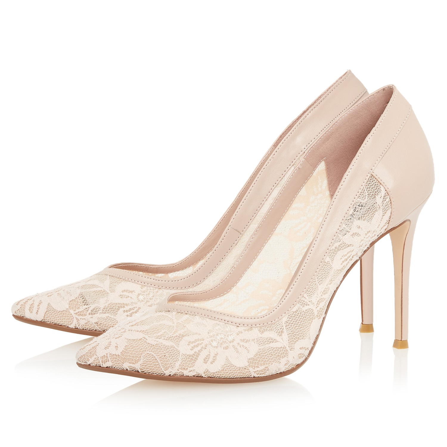 Dune Buffie Lace Court Shoes in Blush (Pink) Lyst Dune Buffie Lace Court Shoes in Blush (Pink) Lyst