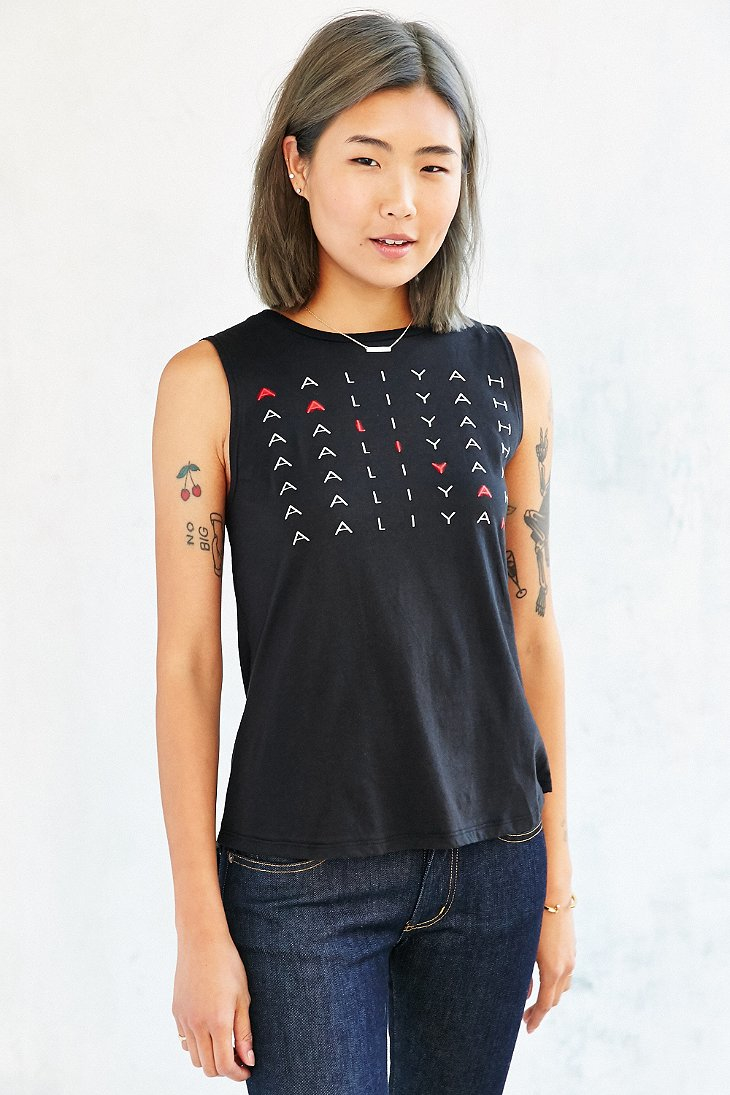 Urban Outfitters Aaliyah Future Muscle Tee in Black - Lyst