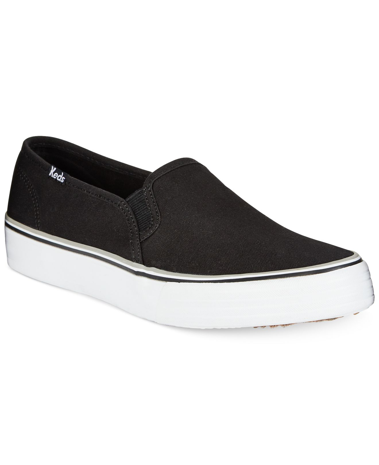 Keds Women'S Double Decker Slip-On Sneakers in Black - Lyst