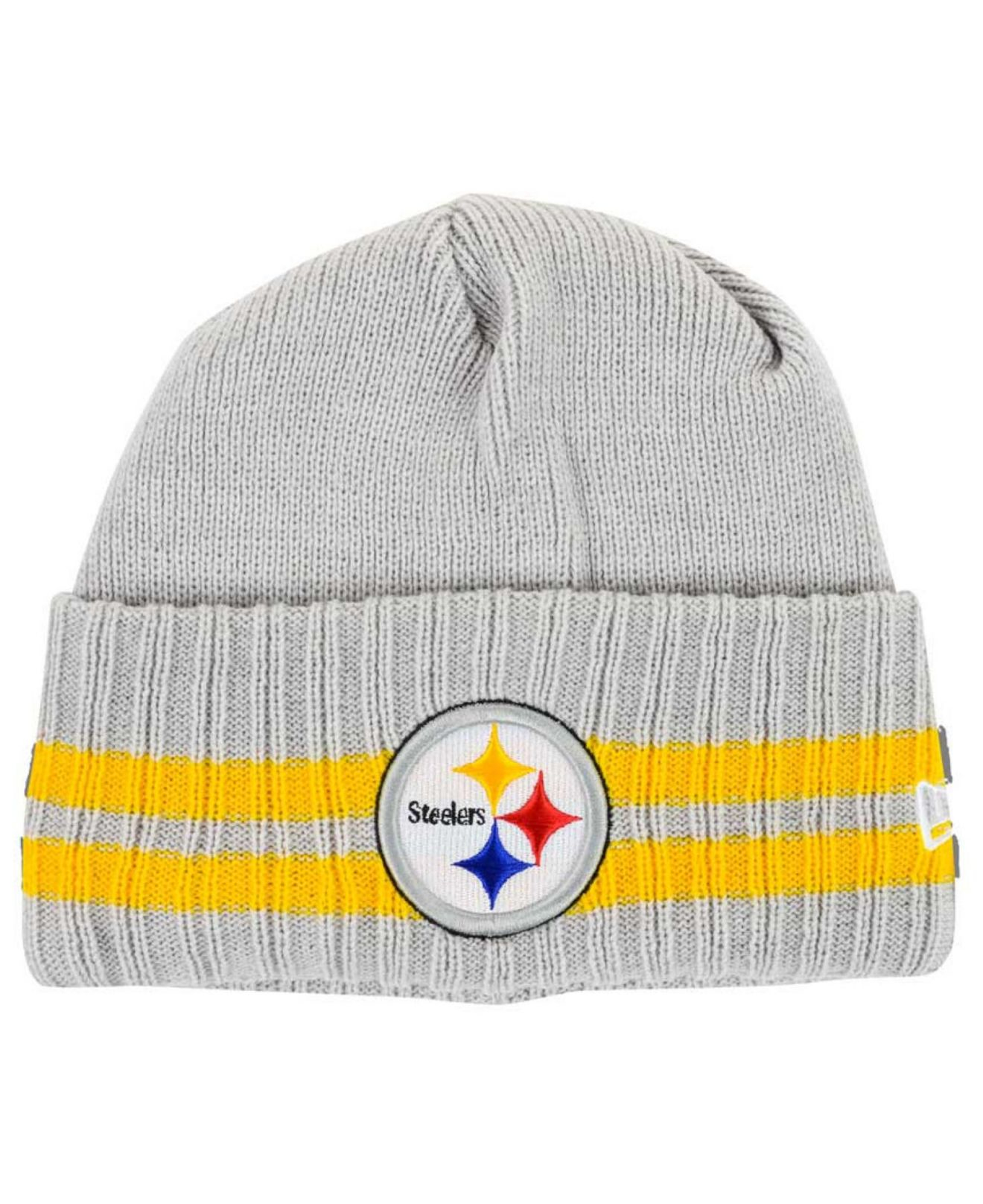 Lyst - Ktz Pittsburgh Steelers Striped Cuff Knit Hat in Gray for Men