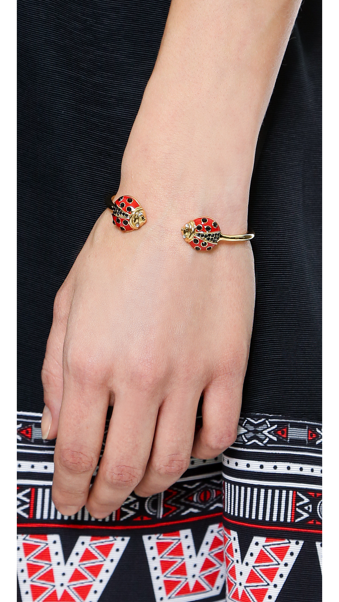Kate Spade Ladybug Thin Cuff Bracelet - Red Multi | Lyst