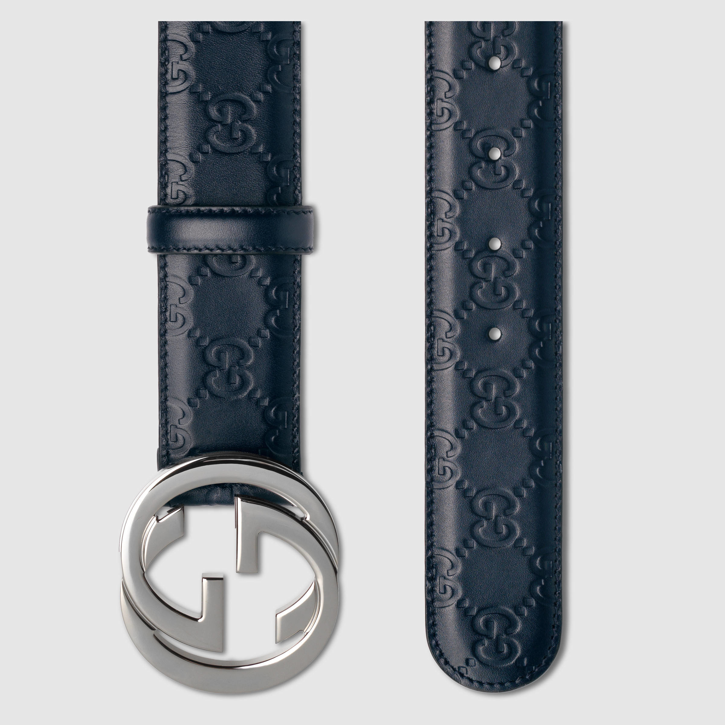 Gucci Signature Leather Belt in Black for Men | Lyst