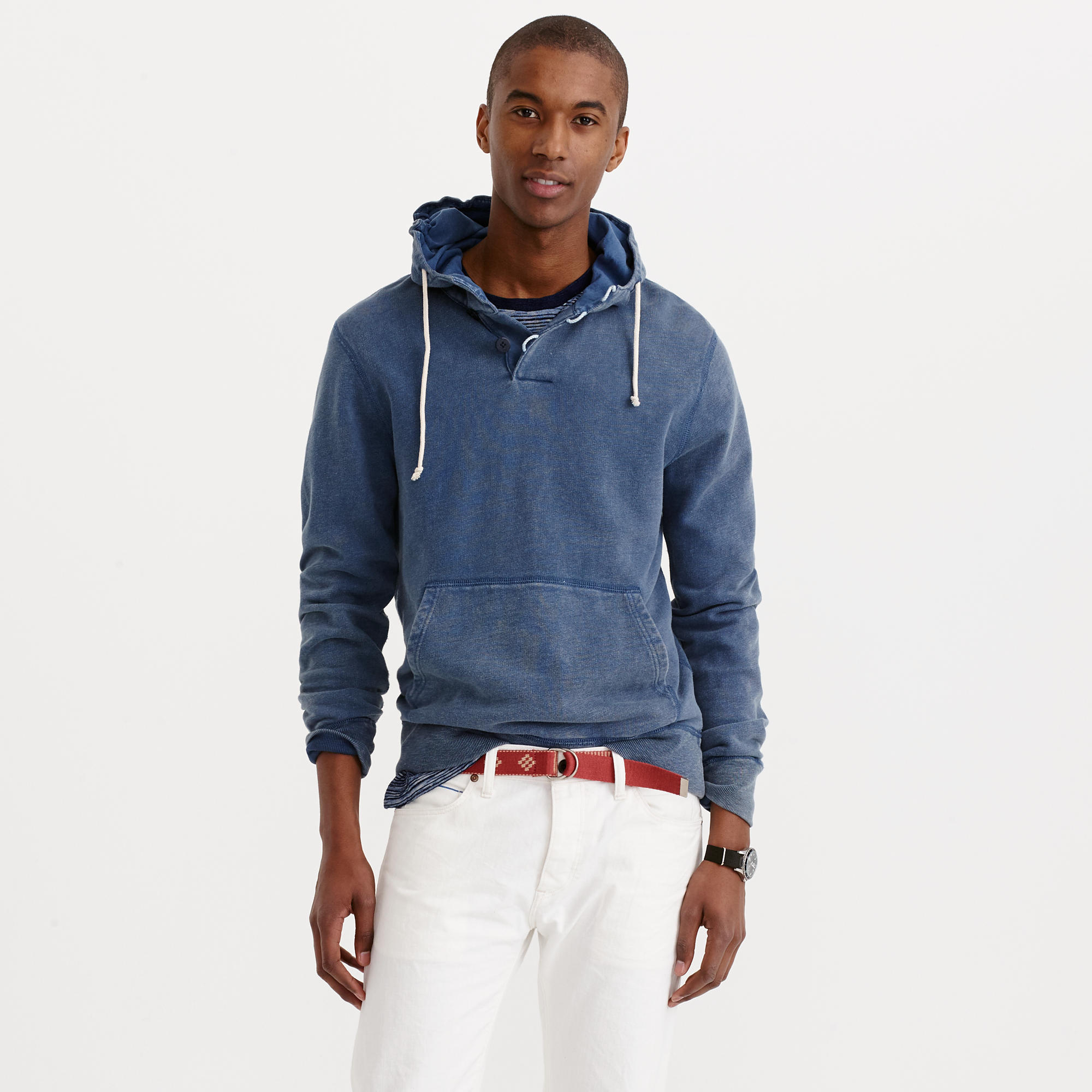 Lyst - J.Crew Sun-faded Hoodie in Blue for Men