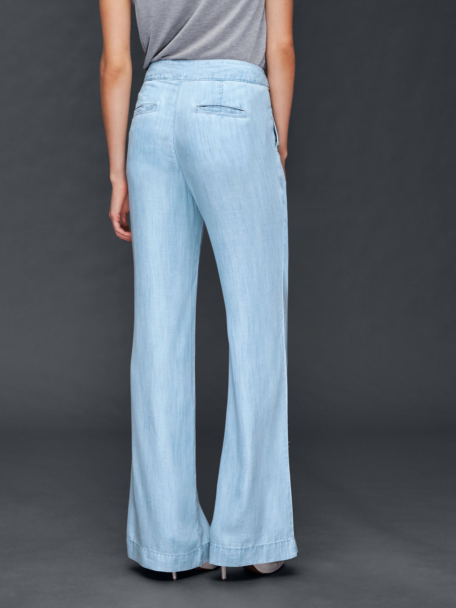 Gap Tencel® Wide Leg Sailor Pants in 