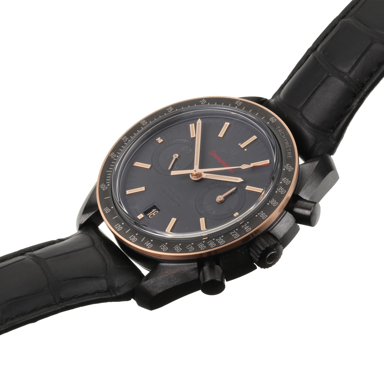omega speedmaster dark side of the moon sedna black