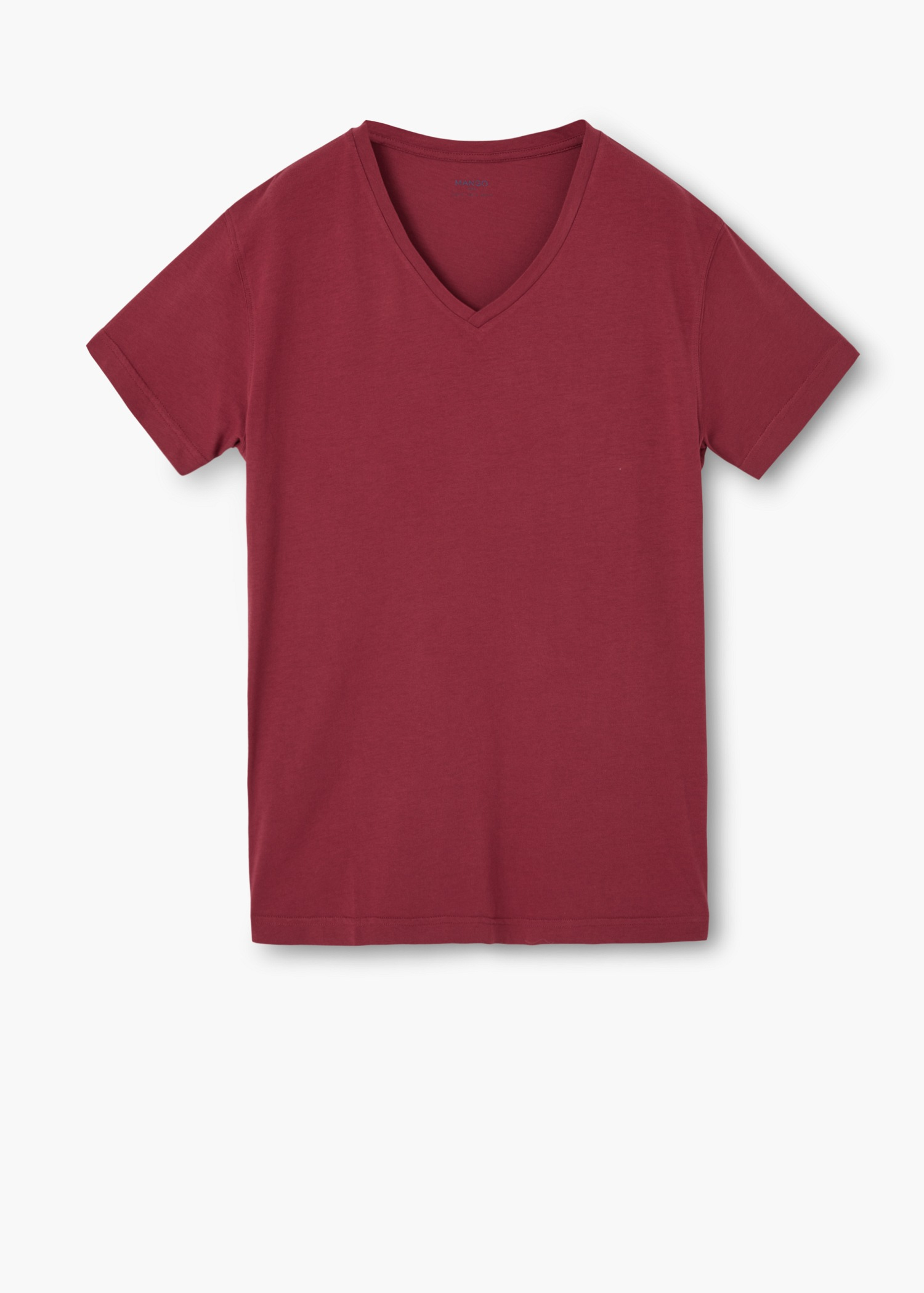 Lyst - Mango V-neck Cotton T-shirt in Red for Men