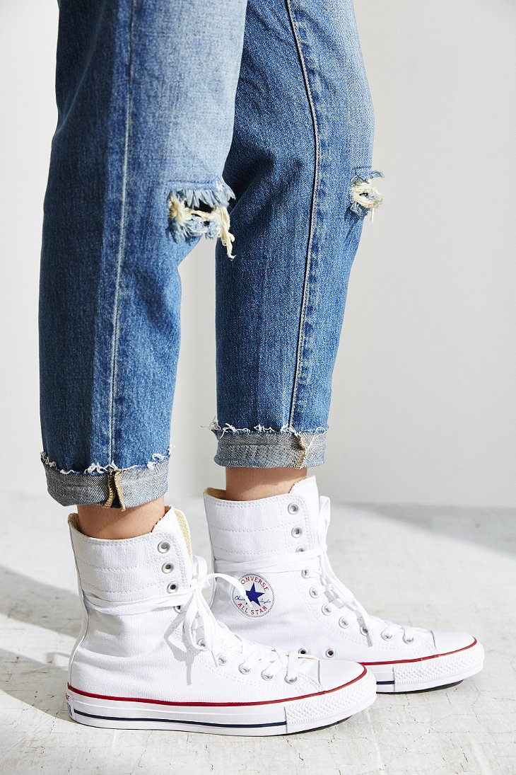 Converse Chuck Taylor All Star High Rise Sneaker in White | Lyst