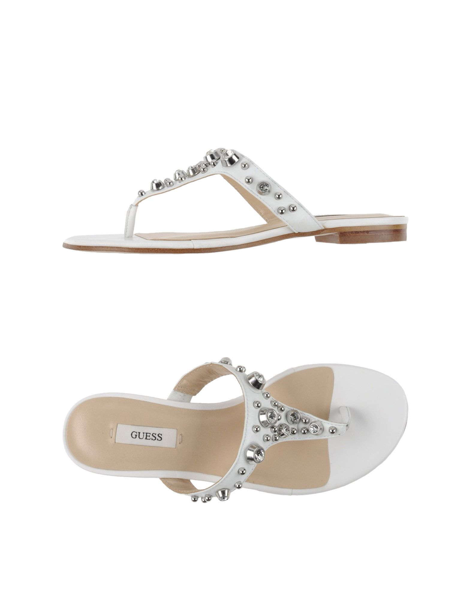 Lyst - Guess Thong Sandal in White