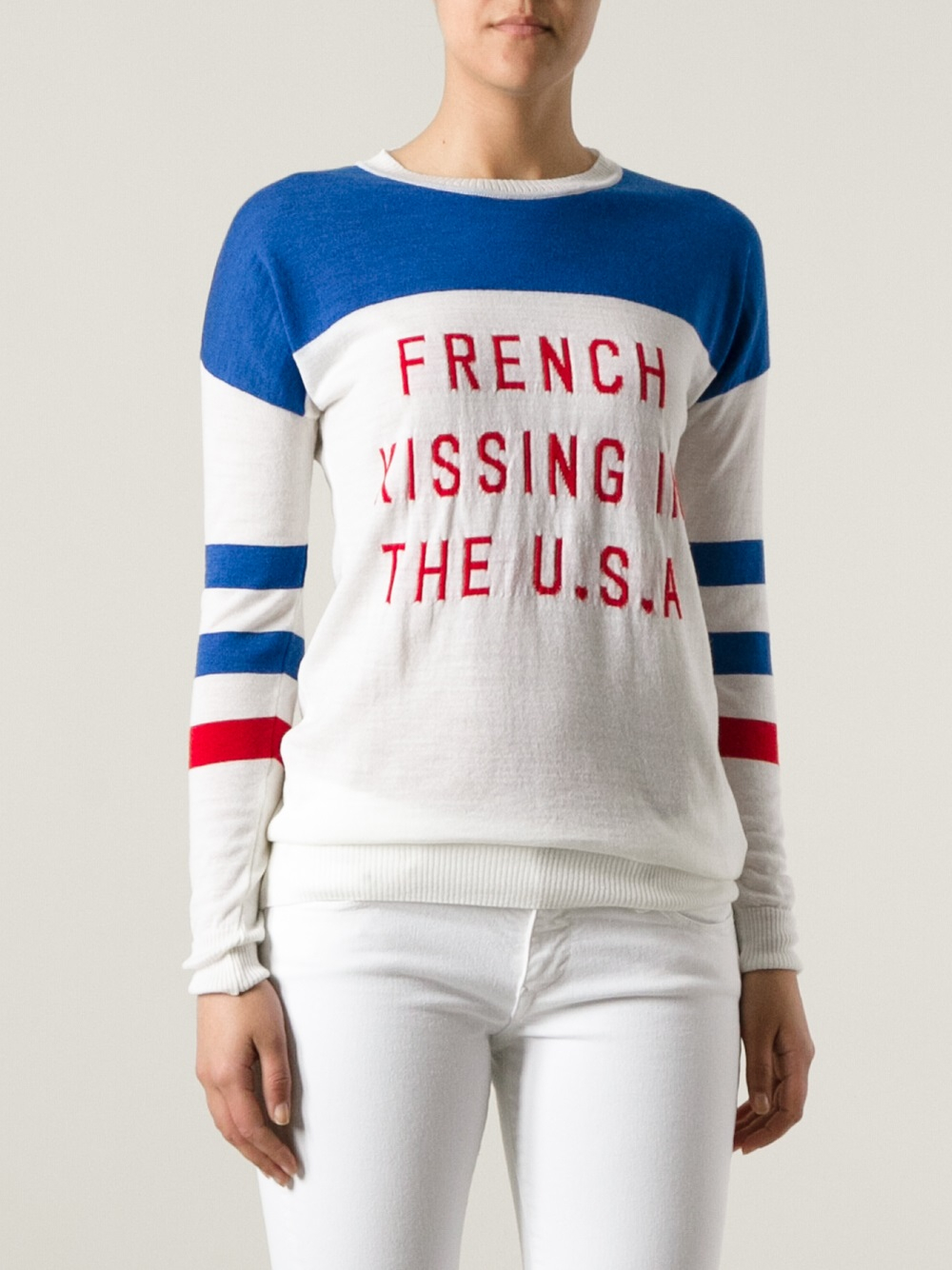 Zoe Karssen French Kissing in The Usa Sweater in White | Lyst