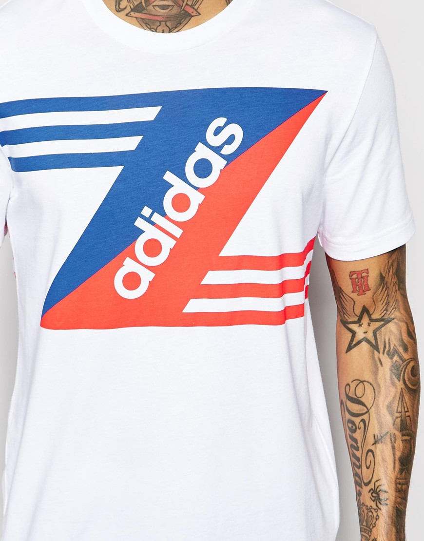 adidas originals retro t shirt white