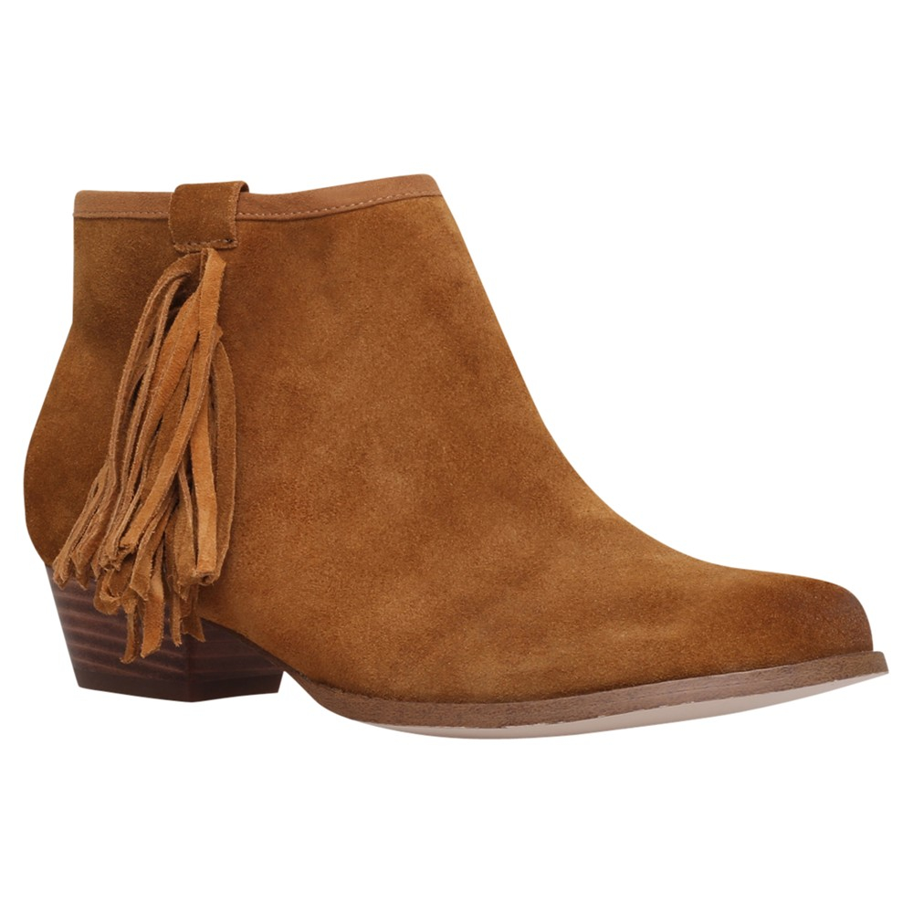 Miss Kg Sassy Suede Tassel Ankle Boots in Tan (Brown) - Lyst
