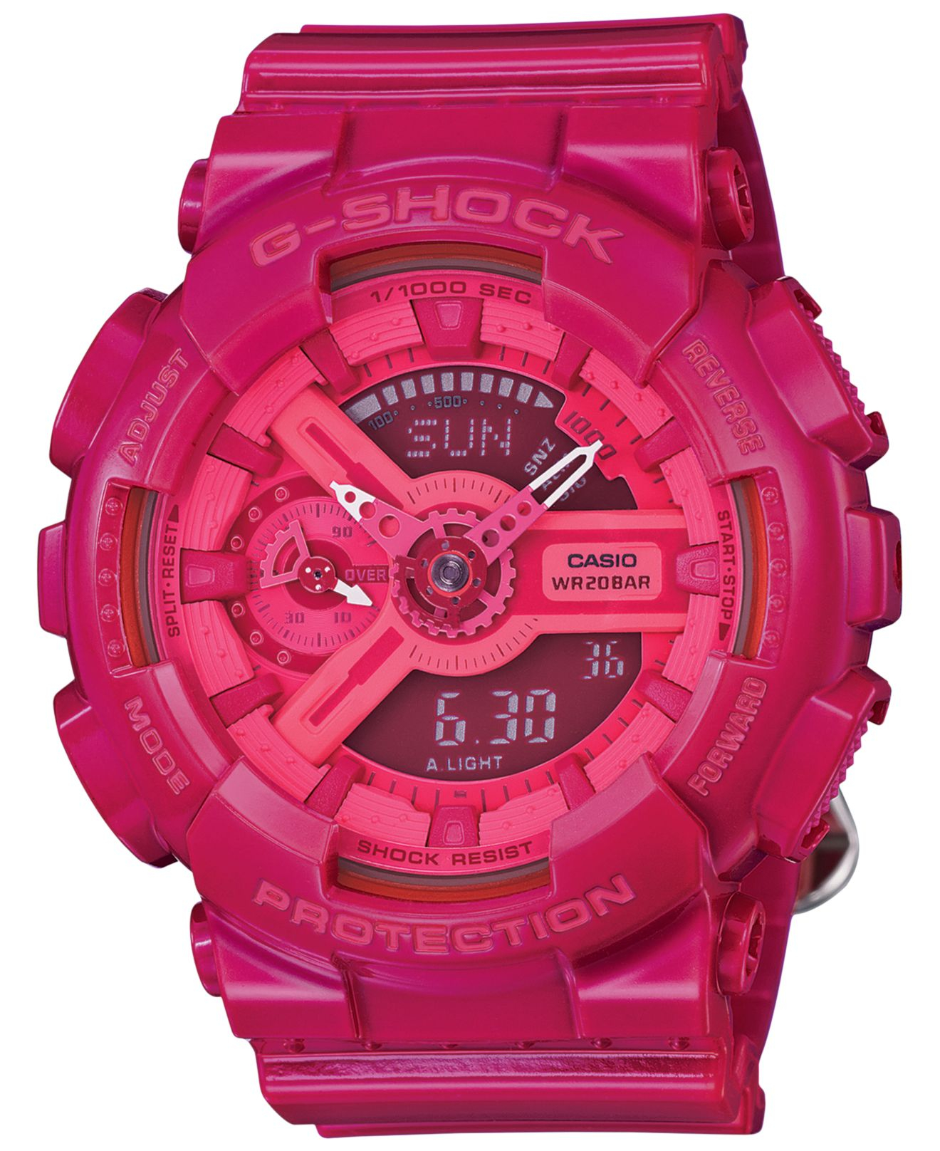 Lyst - G-Shock Women's Analog-digital Pink Resin Strap Watch 49x46mm Gmas110cc-4a in Pink