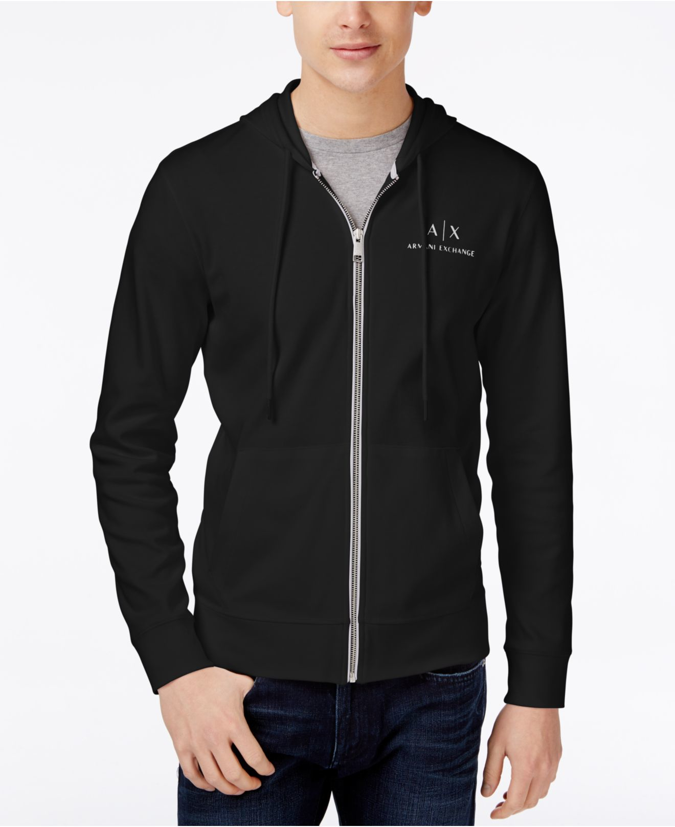 armani exchange black coat