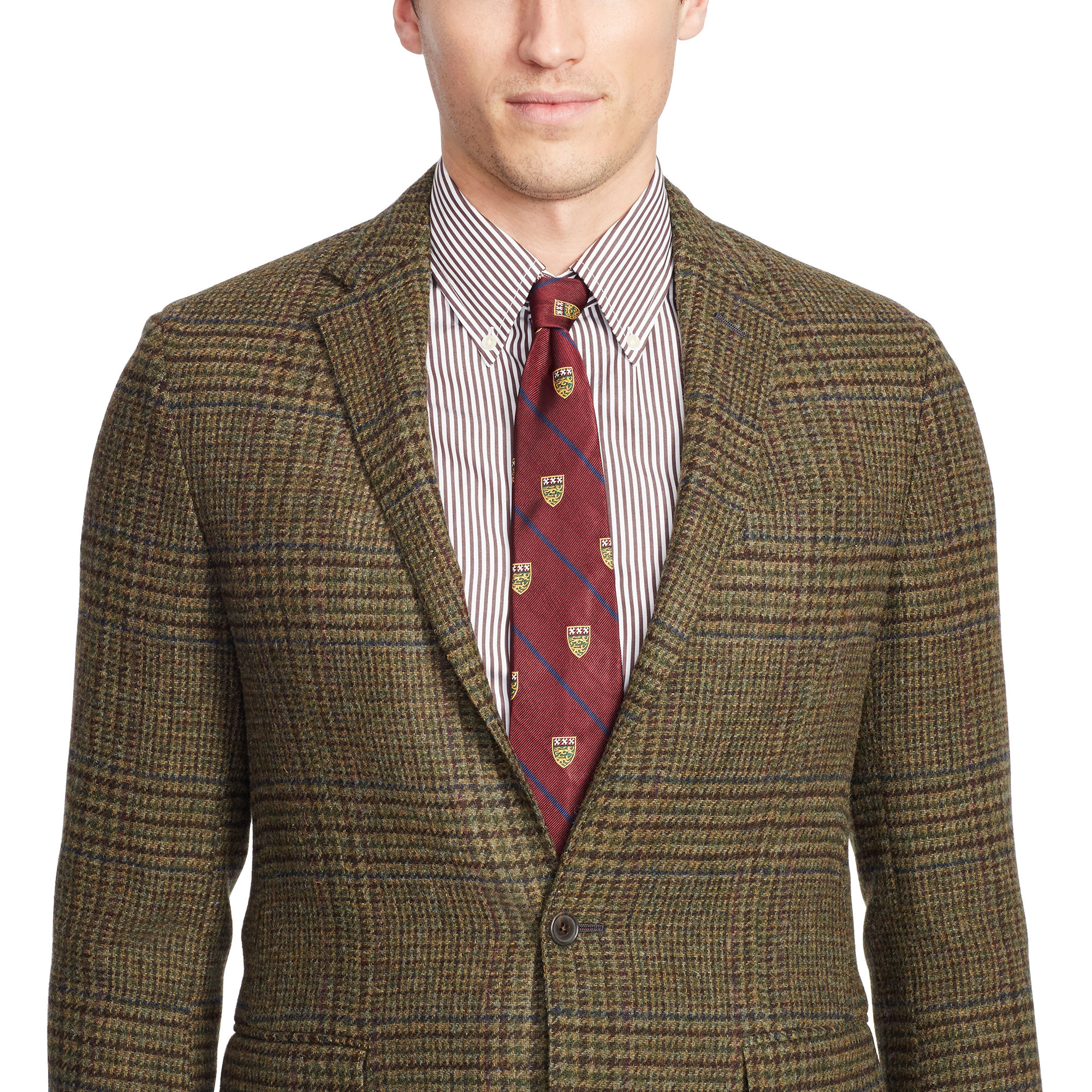 ralph lauren glen plaid blazer