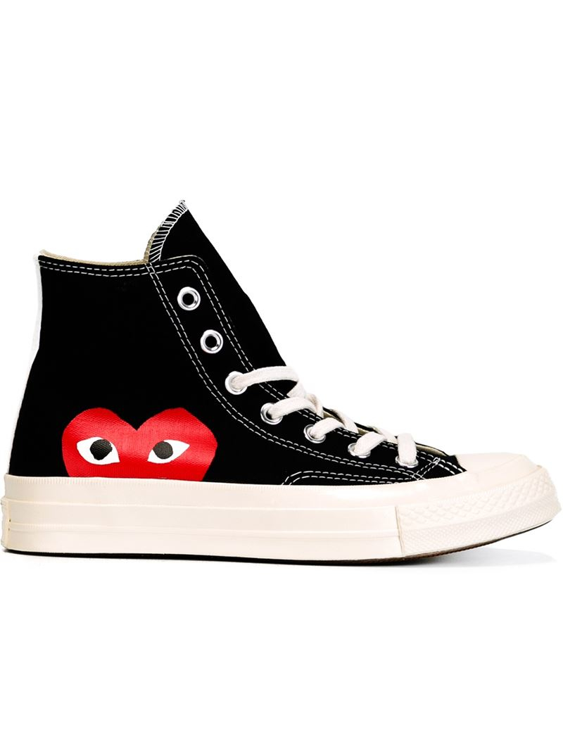 Play comme des garçons Converse 'chuck Taylor' Sneakers in Black | Lyst