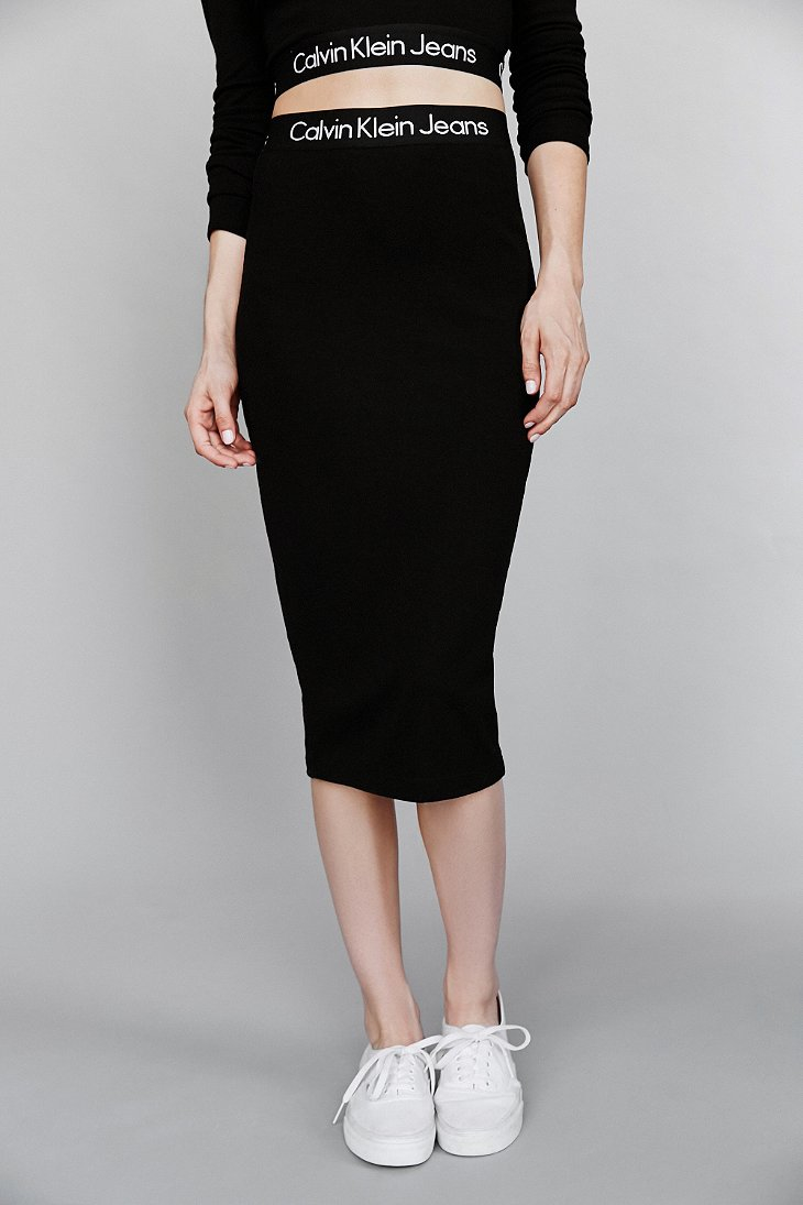 Lyst - Calvin Klein For Uo Tube Skirt in Black