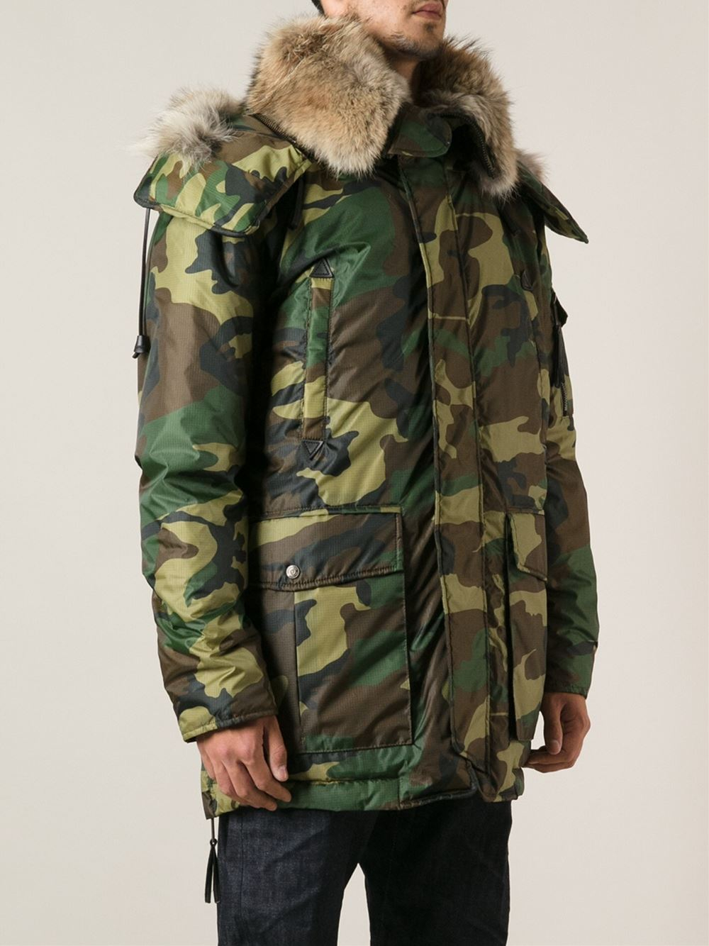 DSquared² Camouflage Parka in Green for Men | Lyst