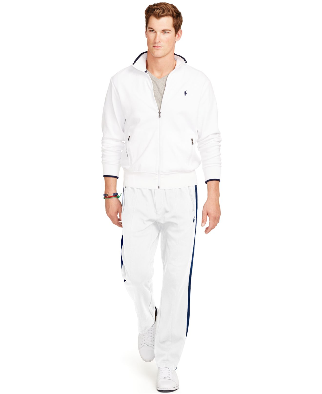 Polo Ralph Lauren Interlock Track Pants in White for Men | Lyst