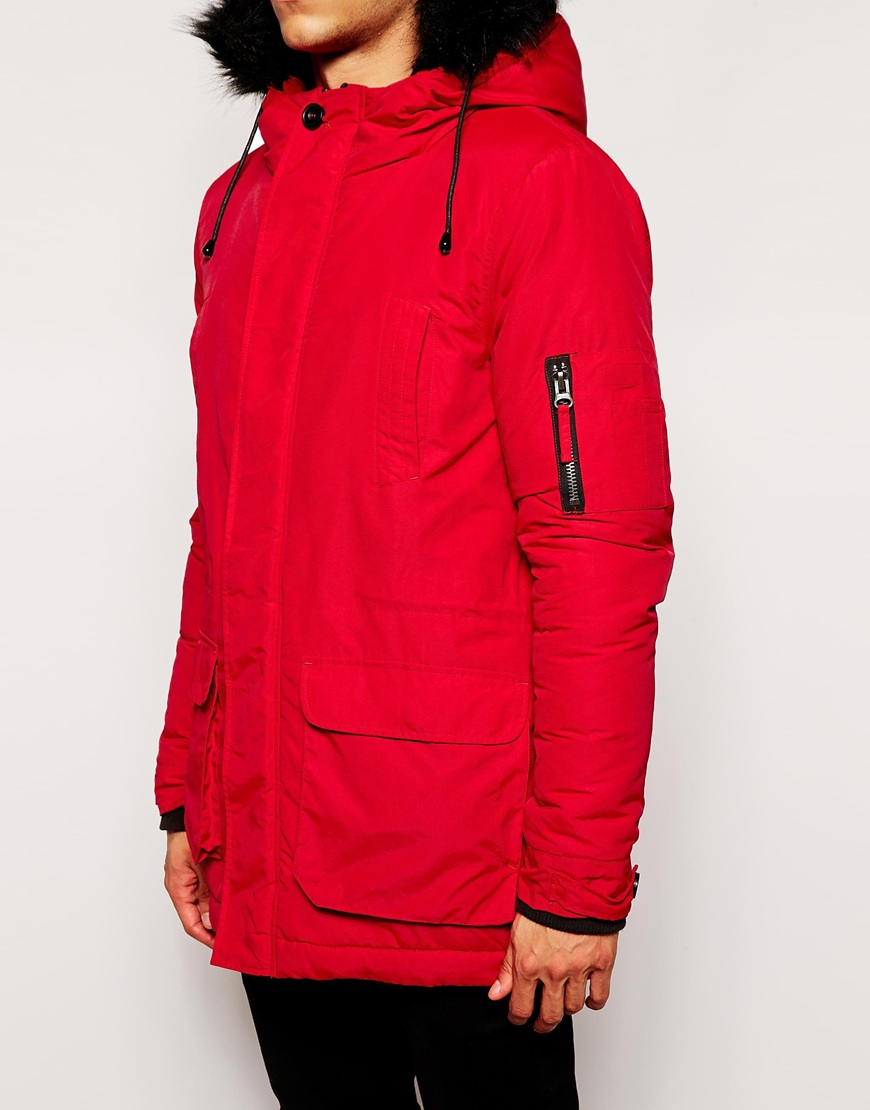 bellfield red parka