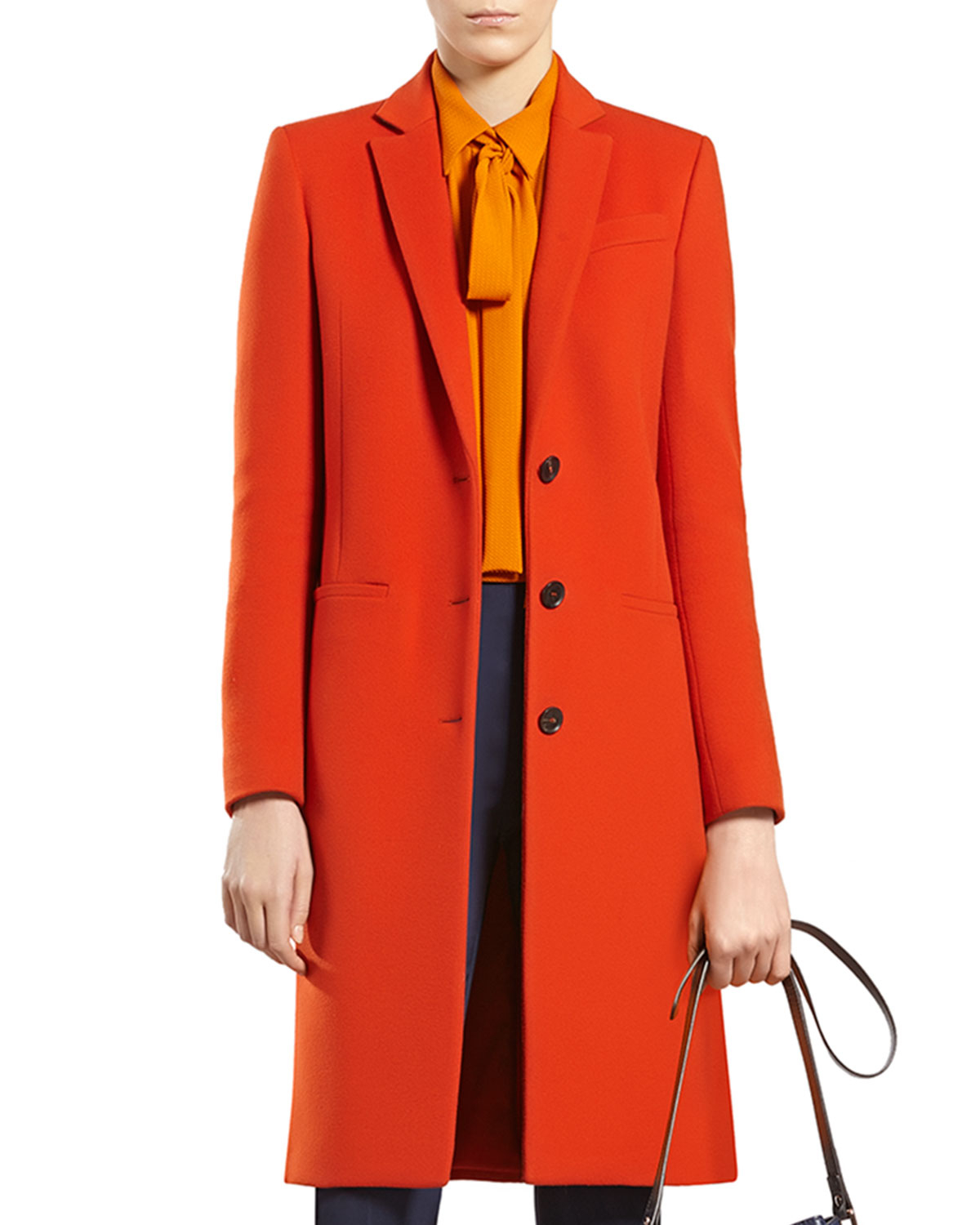 Gucci Dark Orange  Wool Coat  Lyst