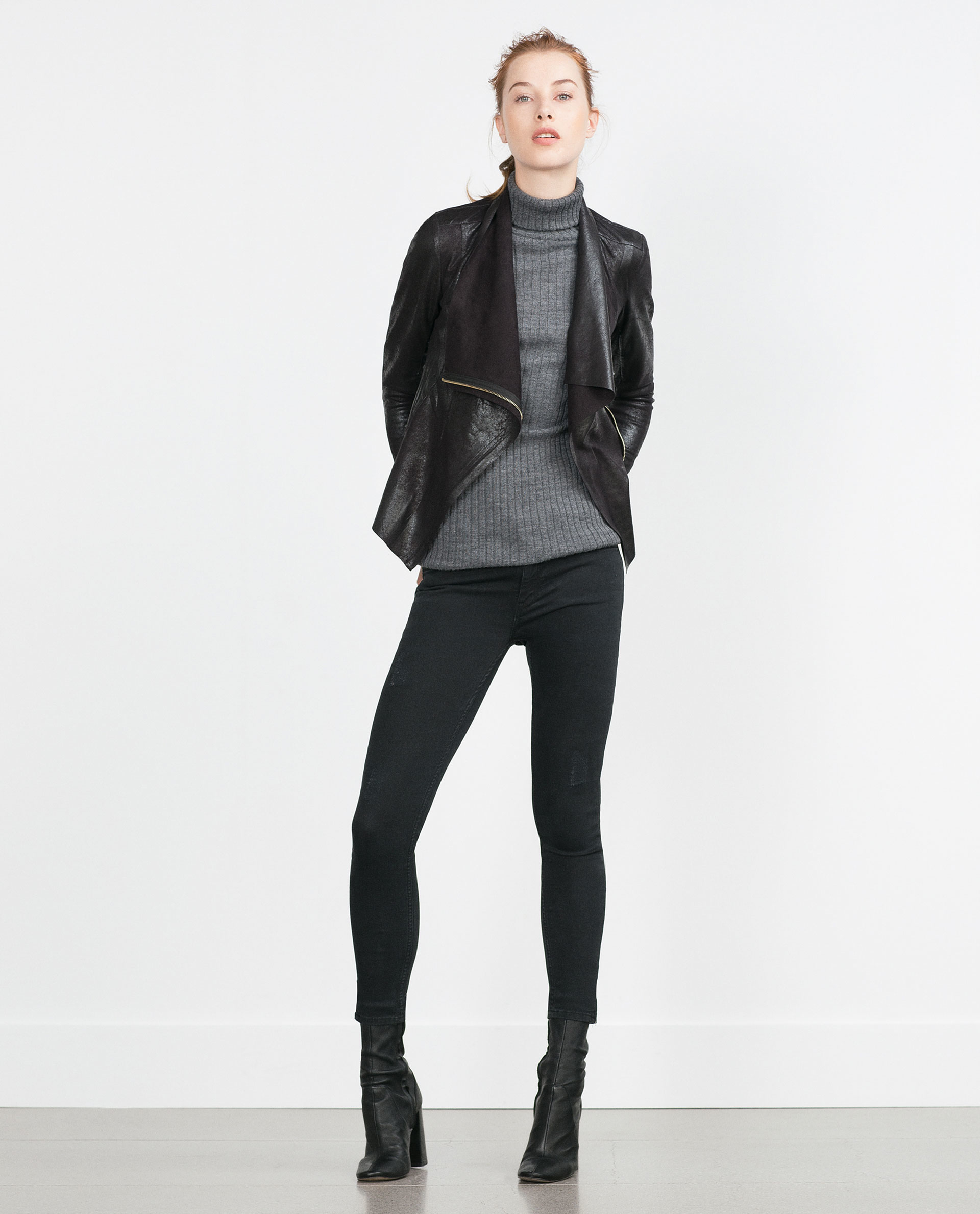 faux suede overshirt