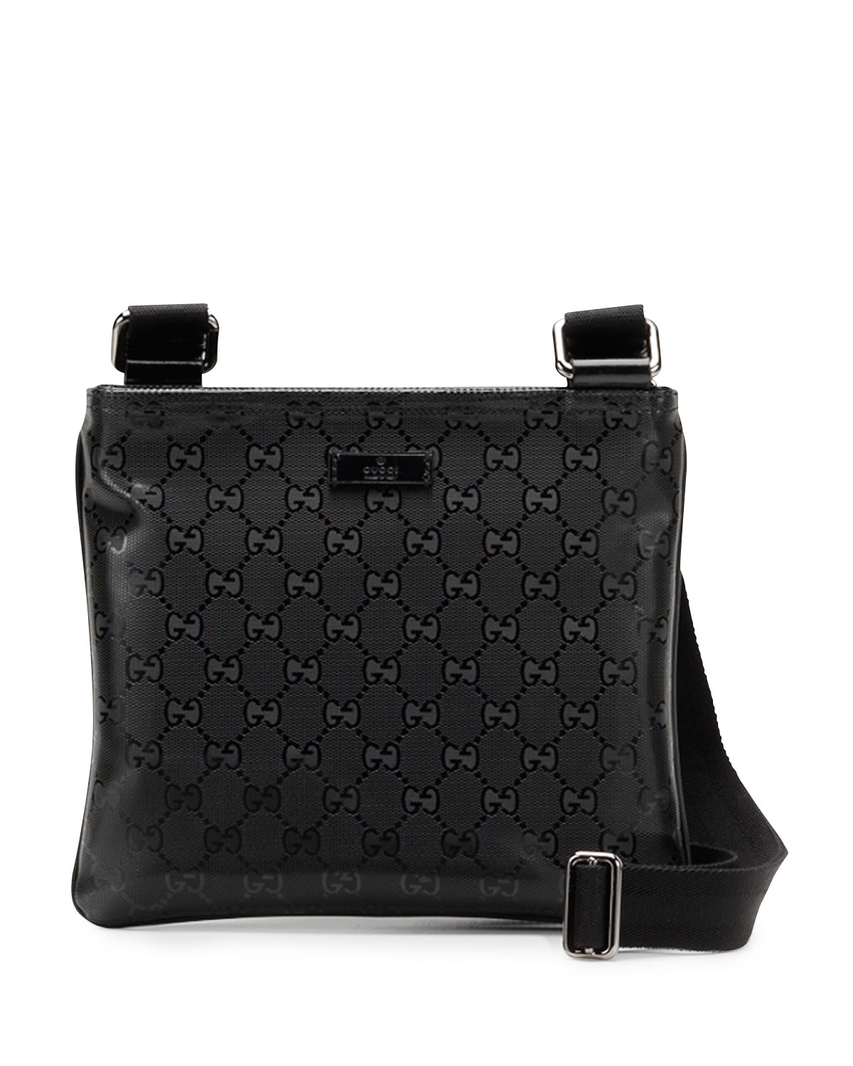 Gucci Gg Imprime Messenger Bag in Black - Lyst